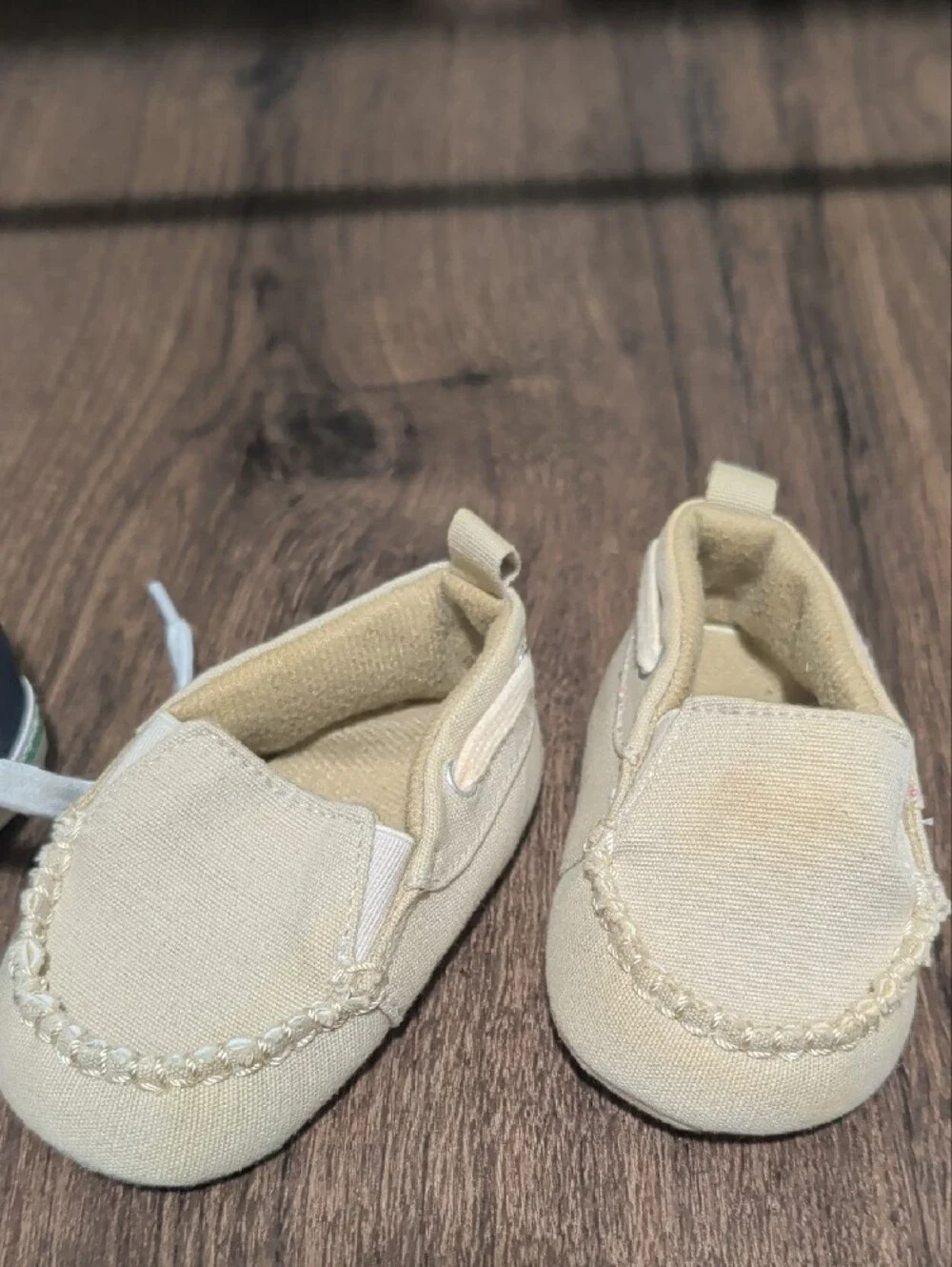 Gymboree Navy & Beige Baby Shoes Set - Lace-Up Sneakers and Slip-On Moccasins